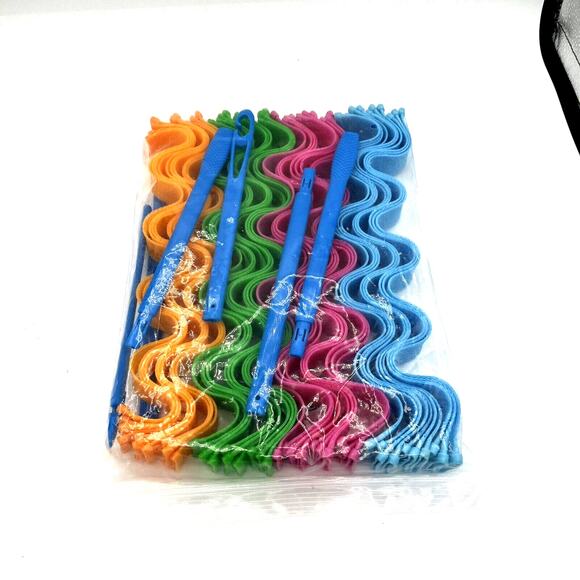 40 17.7 Inch Hair Roller Curlers Heatless Styling Kit & 2 Hair Hooks NWT - Picture 2 of 2